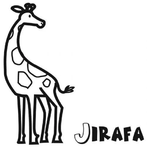 Dibujo para niños de jirafa - Dibujos para colorear de animales de ... Dibujo para niños de jirafa - Dibujos para colorear de animales de ...
