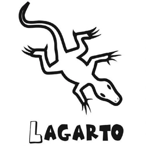Dibujo de niños de lagarto - Dibujos para colorear de animales de ... Dibujo de niños de lagarto - Dibujos para colorear de animales de ...