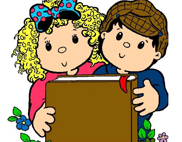 Dibujo de Niños con libros pintado por Jade2002 en Dibujos.net el ... Dibujo de Niños con libros pintado por Jade2002 en Dibujos.net el ...