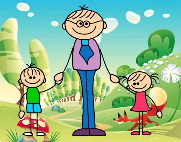 Dibujo de niños y papa pintado por Jeroyluci en Dibujos.net el día ...