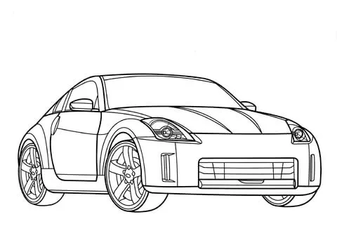Dibujo de Nissan 350z para colorear | Dibujos para colorear ... Dibujo de Nissan 350z para colorear | Dibujos para colorear ...