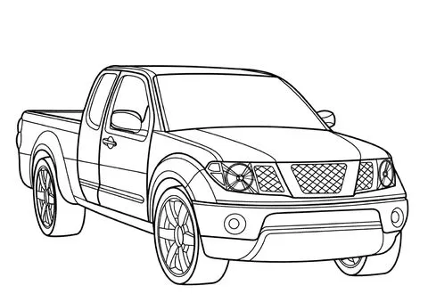 Dibujo de Nissan Frontier para colorear | Dibujos para colorear ... Dibujo de Nissan Frontier para colorear | Dibujos para colorear ...