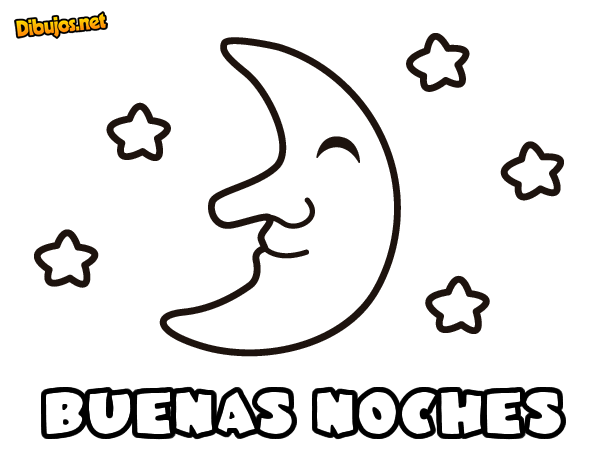 Dibujo de Buenas noches para Colorear - Dibujos.net