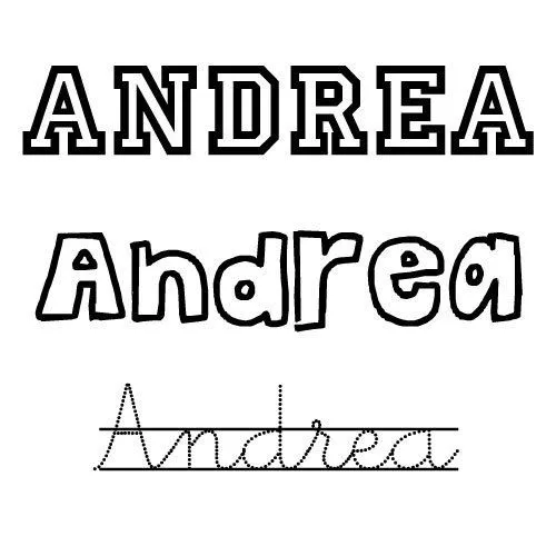 Dibujo del nombre Andrea para imprimir y pintar - Nombres del ... Dibujo del nombre Andrea para imprimir y pintar - Nombres del ...