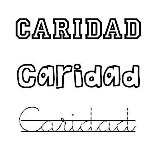 Dibujo del nombre Caridad para imprimir y colorear - Nombres de ...