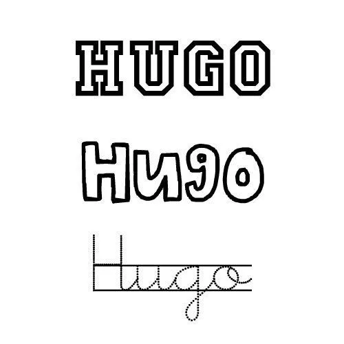 Dibujo del nombre Hugo para colorear - Nombres de santo de Abril ...