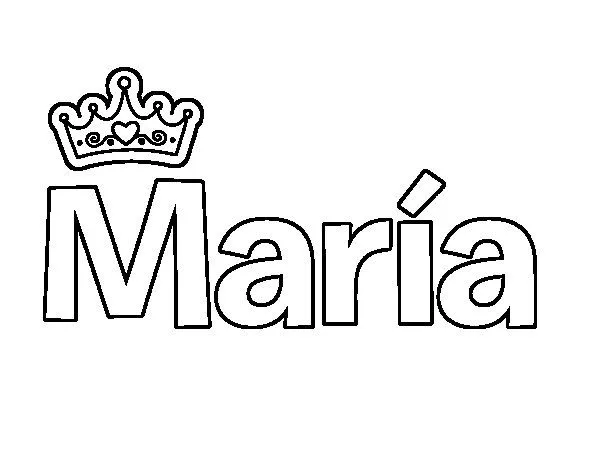 Dibujo de Nombre Maria para Colorear - Dibujos.net Dibujo de Nombre Maria para Colorear - Dibujos.net