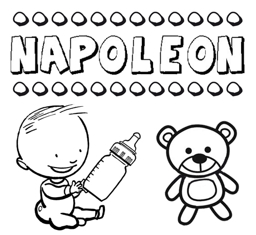 Dibujo del nombre Napoleón para colorear, pintar e imprimir Dibujo del nombre Napoleón para colorear, pintar e imprimir