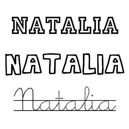 Dibujo del nombre Natalia para colorear - Nombres de santo de ...