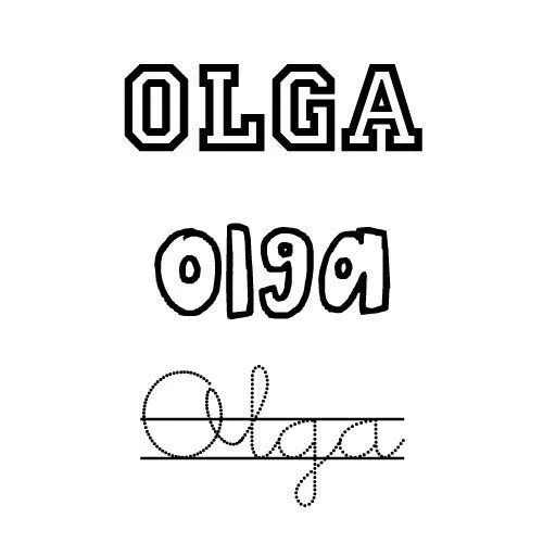 Dibujo del nombre Olga para colorear e imprimir - Nombres del ... Dibujo del nombre Olga para colorear e imprimir - Nombres del ...