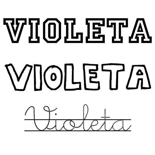 Dibujo del nombre Violeta para imprimir y pintar - Nombres del ... Dibujo del nombre Violeta para imprimir y pintar - Nombres del ...
