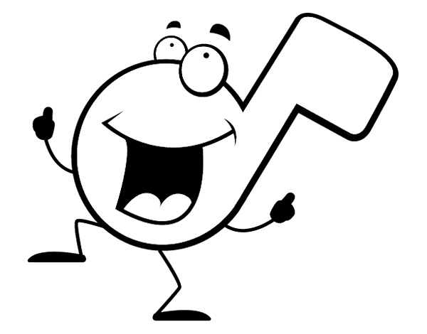 Dibujo de Nota negra para Colorear - Dibujos.net Dibujo de Nota negra para Colorear - Dibujos.net