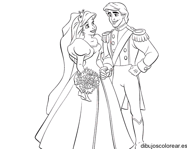 Dibujo de novios en boda | Dibujos para Colorear Dibujo de novios en boda | Dibujos para Colorear