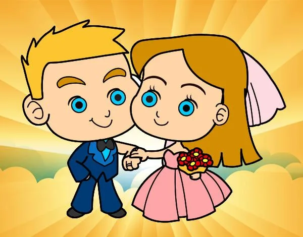 Dibujo de NOVIOS FELICES pintado por Lindalee en Dibujos.net el ... Dibujo de NOVIOS FELICES pintado por Lindalee en Dibujos.net el ...