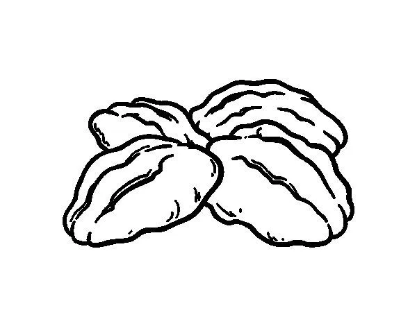 Dibujo de Nueces para Colorear - Dibujos.net Dibujo de Nueces para Colorear - Dibujos.net