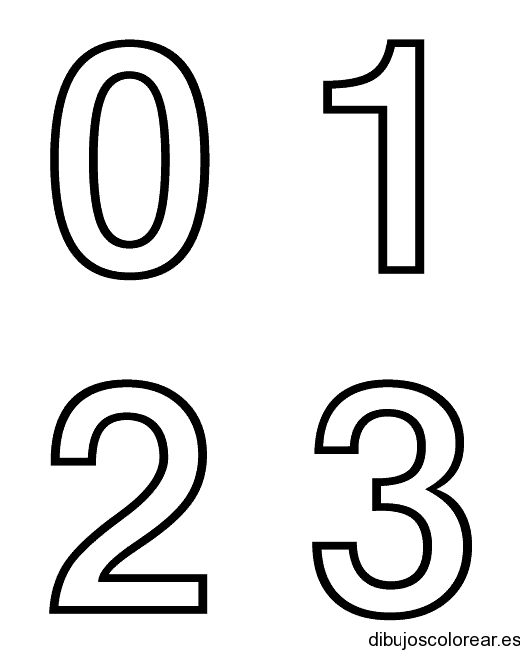 Dibujo de los números del 1 al 3 | Dibujos para Colorear Dibujo de los números del 1 al 3 | Dibujos para Colorear