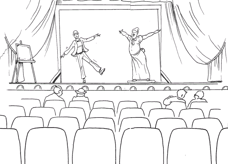 Dibujo de obra de teatro - Imagui