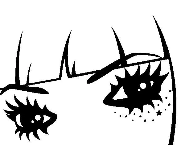 Dibujo de Ojos Emo para Colorear - Dibujos.net Dibujo de Ojos Emo para Colorear - Dibujos.net