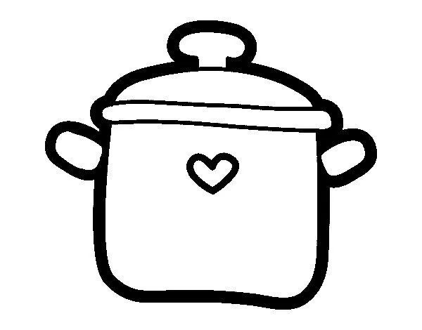Dibujo de Olla para Colorear - Dibujos.net