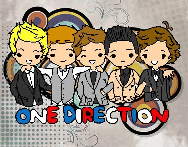 Dibujo de one direction en caricatura pintado por Pancrasia en ... Dibujo de one direction en caricatura pintado por Pancrasia en ...