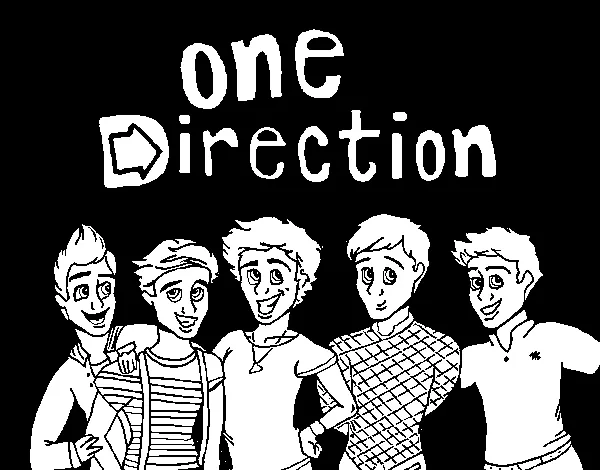 Dibujo de One Direction 3 para Colorear - Dibujos.net Dibujo de One Direction 3 para Colorear - Dibujos.net