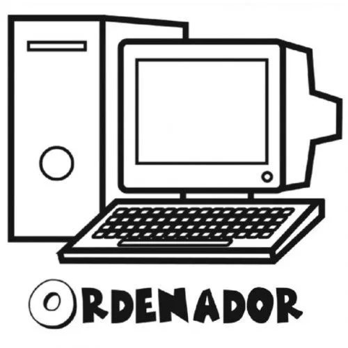 Dibujo de un ordenador para colorear - Dibujos para colorear de ... Dibujo de un ordenador para colorear - Dibujos para colorear de ...