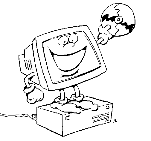 Dibujo de Ordenador para Colorear - Dibujos.net Dibujo de Ordenador para Colorear - Dibujos.net