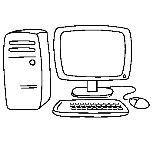 Dibujo de Ordenador 3 para Colorear - Dibujos.net Dibujo de Ordenador 3 para Colorear - Dibujos.net