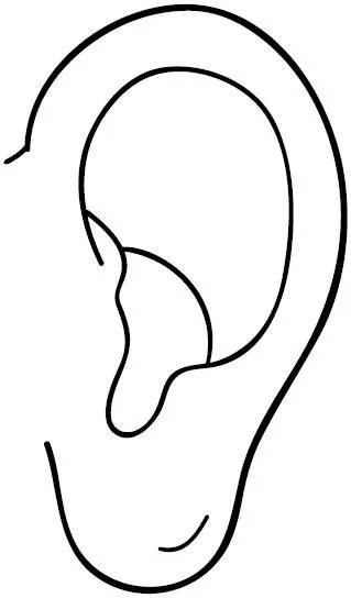 Dibujo de orejas para colorear - Imagui