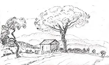 Dibujo original firmado de Lebasque Henri : Paisaje