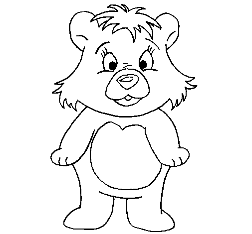 Dibujo de Osita para Colorear - Dibujos.net