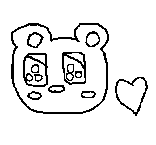 Dibujo de Osito con corazón para Colorear - Dibujos.net