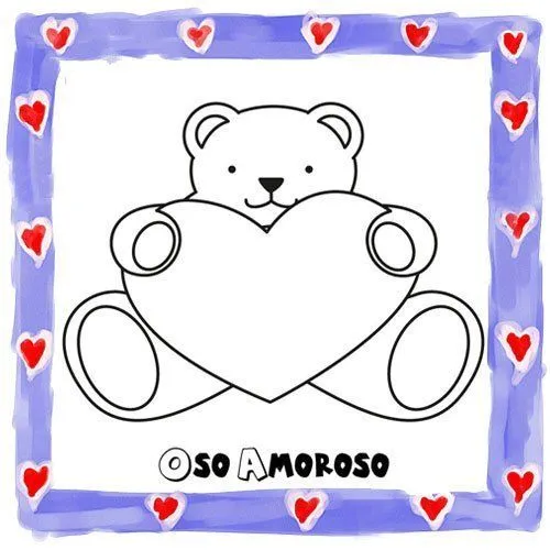 Dibujo de osito con corazón para niños - Dibujos de amor para ... Dibujo de osito con corazón para niños - Dibujos de amor para ...