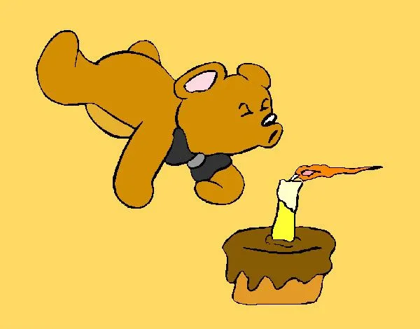Dibujo de Osito soplando vela pintado por Amaliasoli en Dibujos ... Dibujo de Osito soplando vela pintado por Amaliasoli en Dibujos ...