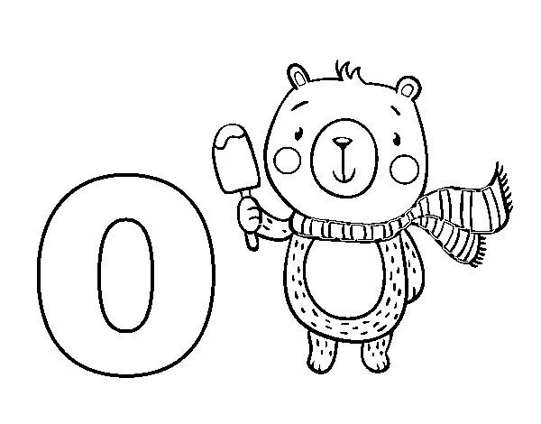 Dibujo de O de Oso para Colorear - Dibujos.net Dibujo de O de Oso para Colorear - Dibujos.net