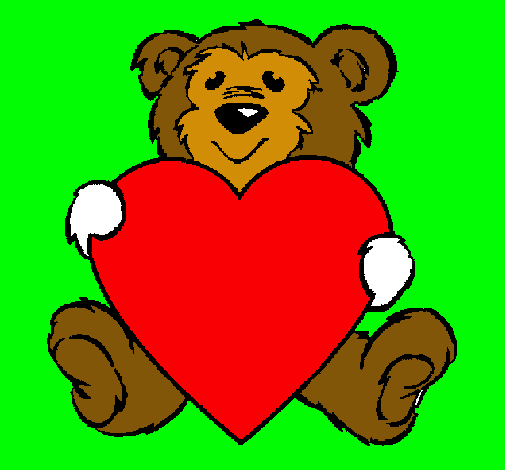 Dibujo de Oso enamorado pintado por Corazon en Dibujos.net el día ...