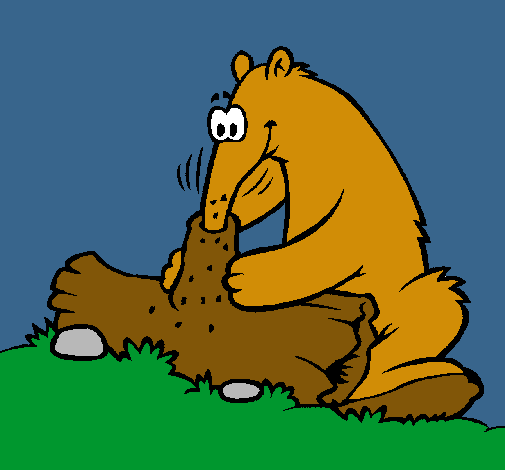 Dibujo de Oso hormiguero comiendo pintado por Adios en Dibujos.net ... Dibujo de Oso hormiguero comiendo pintado por Adios en Dibujos.net ...