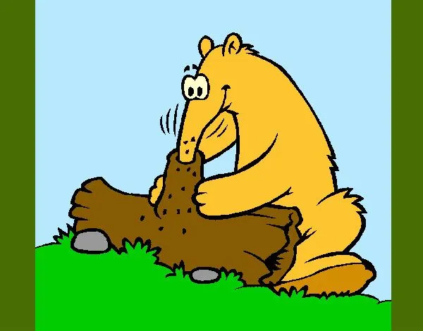 Dibujo de Oso hormiguero comiendo pintado por Queyla en Dibujos ... Dibujo de Oso hormiguero comiendo pintado por Queyla en Dibujos ...