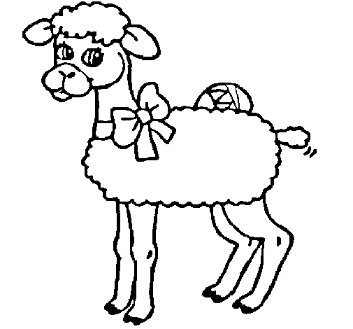 Dibujo de Oveja para Colorear - Dibujos.net