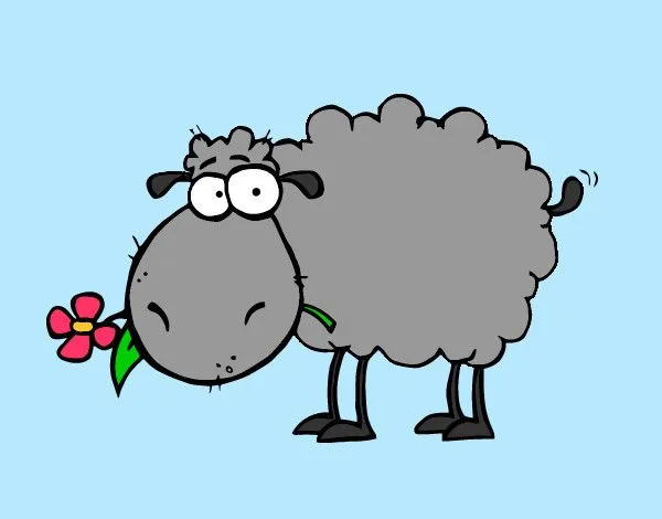 Dibujo de Oveja con flor pintado por Lamorales en Dibujos.net el ...