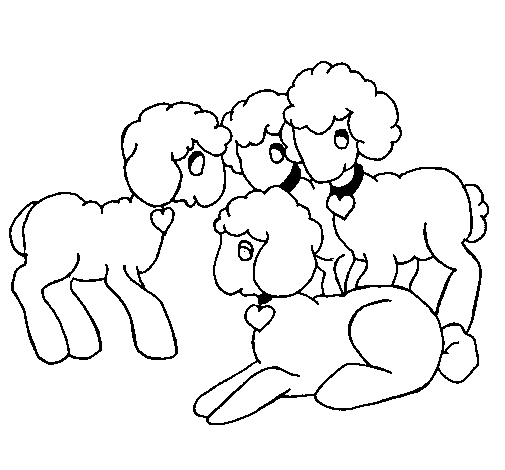Dibujo de Ovejas para Colorear - Dibujos.net Dibujo de Ovejas para Colorear - Dibujos.net