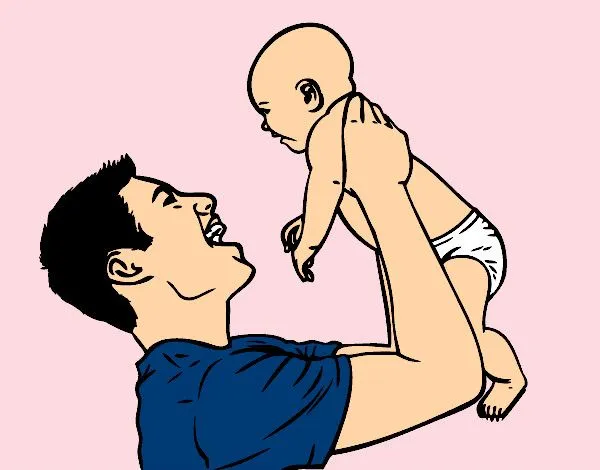 Dibujo de Padre y bebé pintado por Elena2000 en Dibujos.net el día ... Dibujo de Padre y bebé pintado por Elena2000 en Dibujos.net el día ...