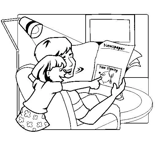 Dibujo de Padre e hija felices para Colorear - Dibujos.net Dibujo de Padre e hija felices para Colorear - Dibujos.net