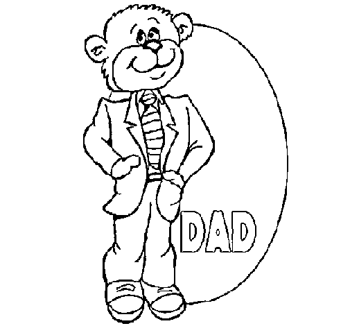 Dibujo de Padre oso para Colorear - Dibujos.net