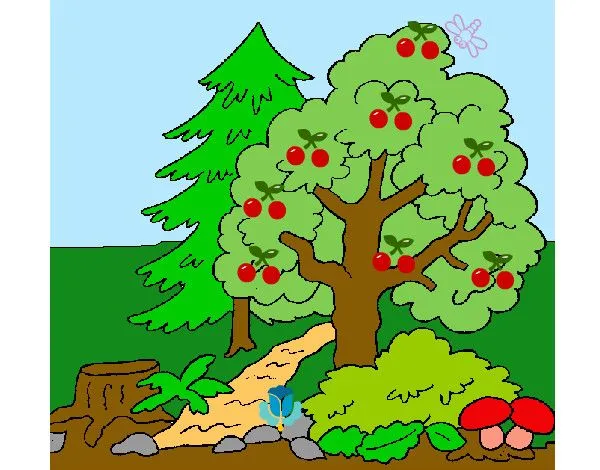 Dibujo de paisaje arboles pintado por Lunna_ en Dibujos.net el día ...