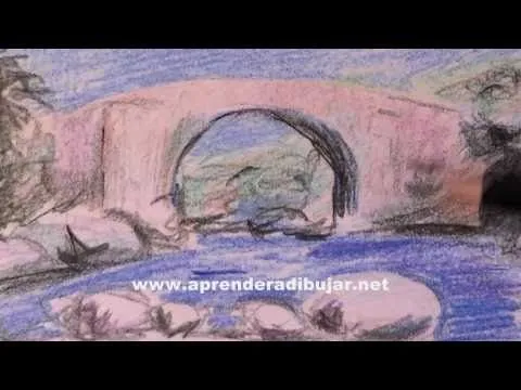 Dibujo de paisaje con lápices de colores - Cómo dibujar paisajes ... Dibujo de paisaje con lápices de colores - Cómo dibujar paisajes ...