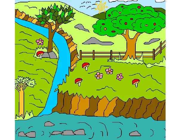 Dibujo de el paisaje rural - Imagui