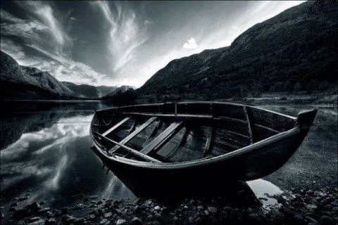 Dibujo de paisajes en blanco y negro - Imagui