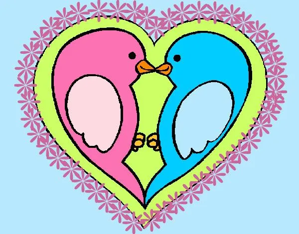Dibujo de Pajaritos enamorados pintado por Jessy90394 en Dibujos ...