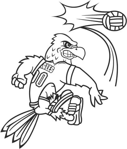 Dibujo de Pájaro Con Pelota De Voley para colorear | Dibujos para ... Dibujo de Pájaro Con Pelota De Voley para colorear | Dibujos para ...